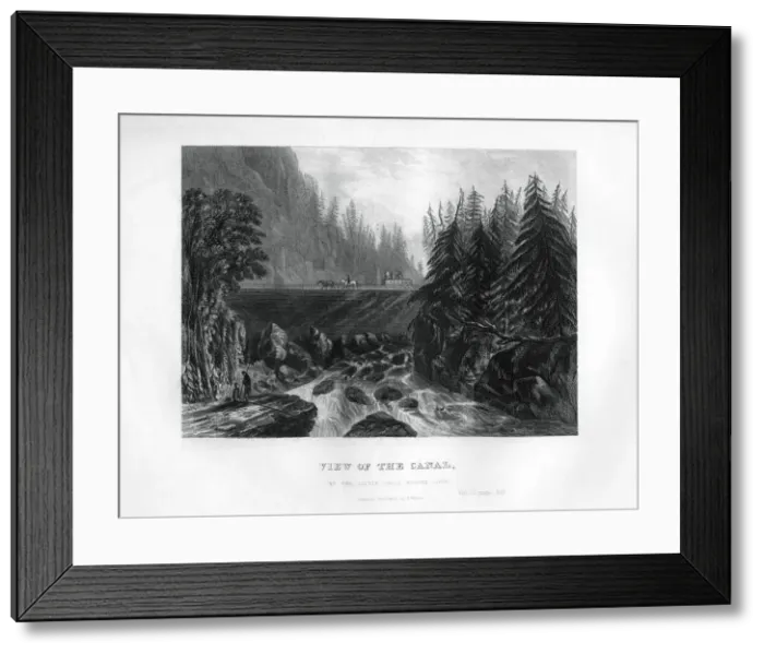 Framed Print : View of the Canal, at the Little Falls Mohawk River, New York State, 1855 Framed Print : View of the Canal, at the Little Falls Mohawk River, New York State, 1855