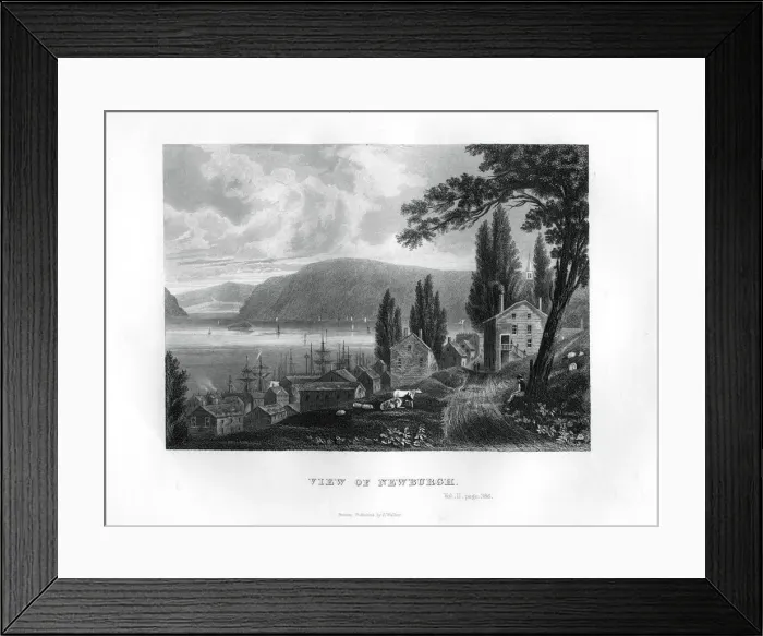 Framed Print : View of Newburgh, New York State, 1855 Framed Print : View of Newburgh, New York State, 1855
