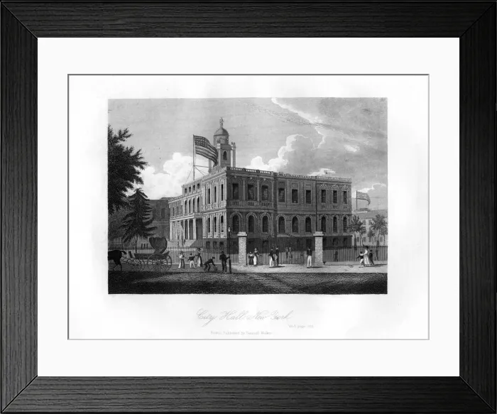 Framed Print : City Hall, New York, 1855 Framed Print : City Hall, New York, 1855