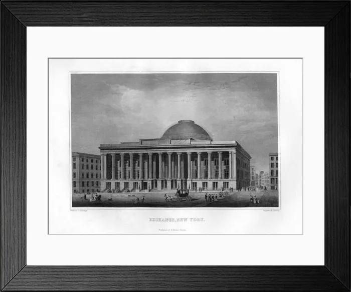 Framed Print : Exchange, New York, 1855. Artist: J Archer Framed Print : Exchange, New York, 1855. Artist: J Archer