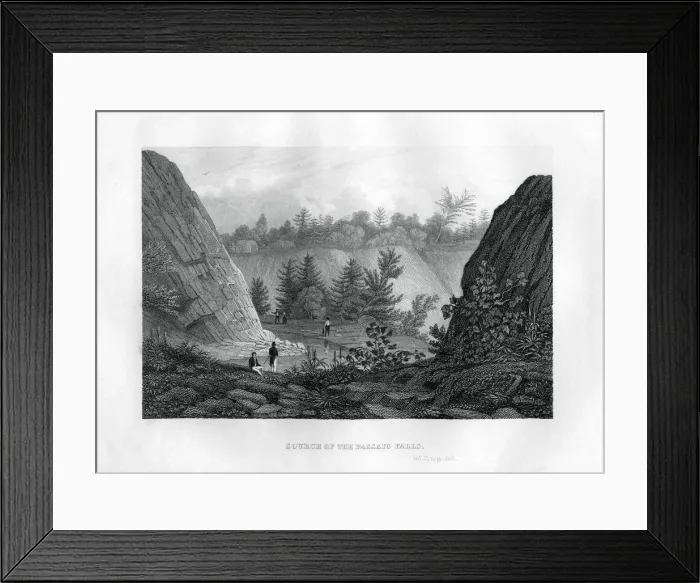 Framed Print : Source of the Passaic Falls, New Jersey, 1855 Framed Print : Source of the Passaic Falls, New Jersey, 1855