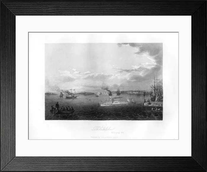 Framed Print : Philadelphia, 1855 Framed Print : Philadelphia, 1855