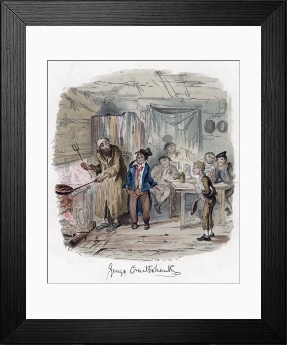 Framed Print : Oliver Twist, c1838. Artist: George Cruikshank Framed Print : Oliver Twist, c1838. Artist: George Cruikshank