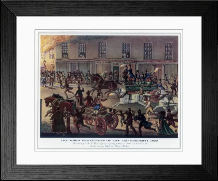 Framed Print : The Noble Protectors of Life and Property, 1820. Artist: R Reeves Framed Print : The Noble Protectors of Life and Property, 1820. Artist: R Reeves