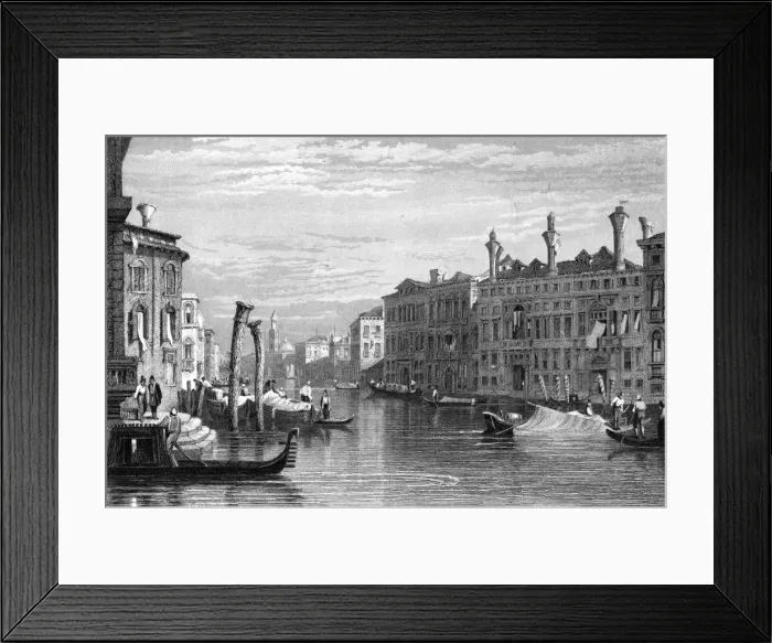 Framed Print : Mocenigo Palace, Venice, 19th century. Artist: R Wallis Framed Print : Mocenigo Palace, Venice, 19th century. Artist: R Wallis