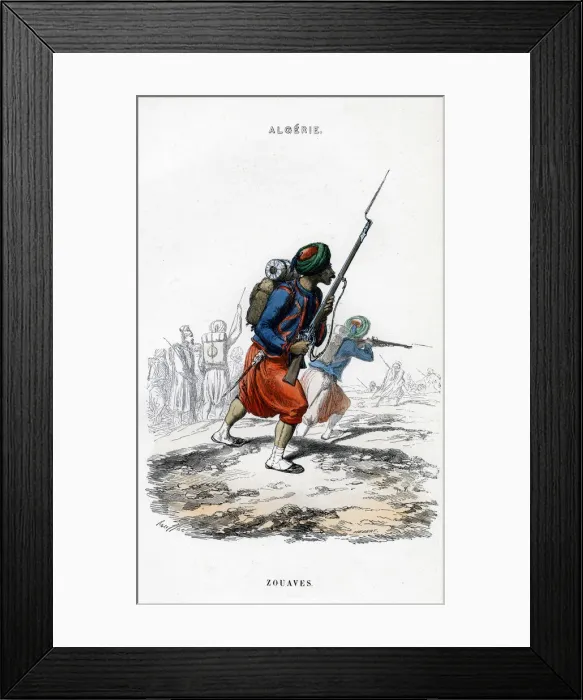 Framed Print : Zouaves; French Army in Algeria Framed Print : Zouaves; French Army in Algeria