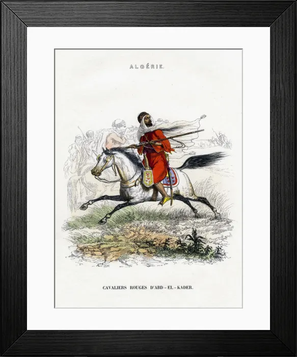 Framed Print : Red horsemen of Abd-el-Kader, Algeria Framed Print : Red horsemen of Abd-el-Kader, Algeria