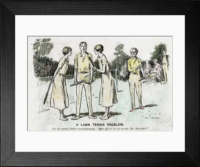 Framed Print : A Lawn Tennis Problem, 1923 Framed Print : A Lawn Tennis Problem, 1923