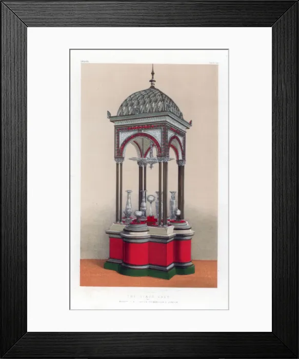 Framed Print : The Glass Case, 19th century. Artist: John Burley Waring Framed Print : The Glass Case, 19th century. Artist: John Burley Waring