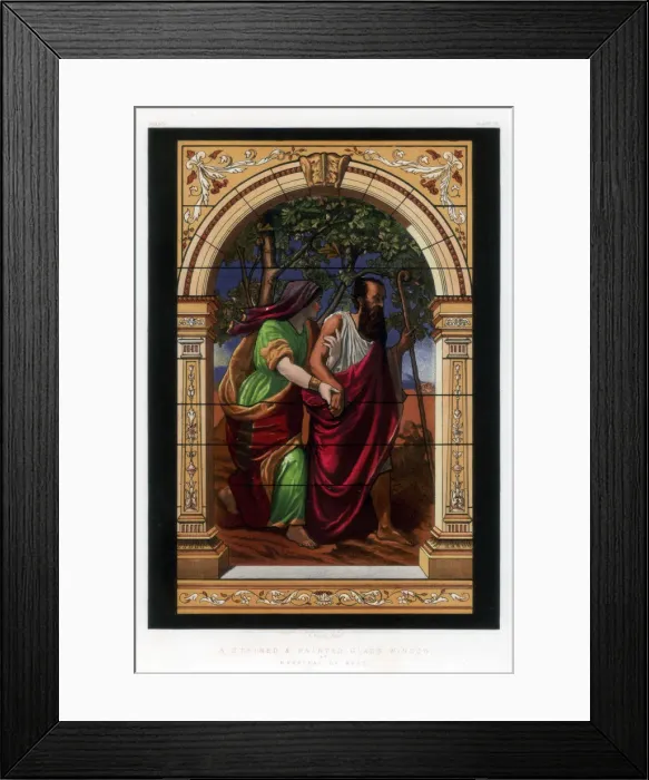 Framed Print : A Stained and Painted Glass Window, 19th century. Artist: John Burley Waring
