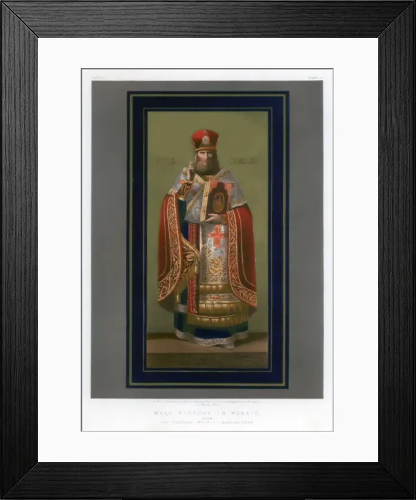 Framed Print : Wall Picture in Mosaic, 19th century. Artist: John Burley Waring Framed Print : Wall Picture in Mosaic, 19th century. Artist: John Burley Waring