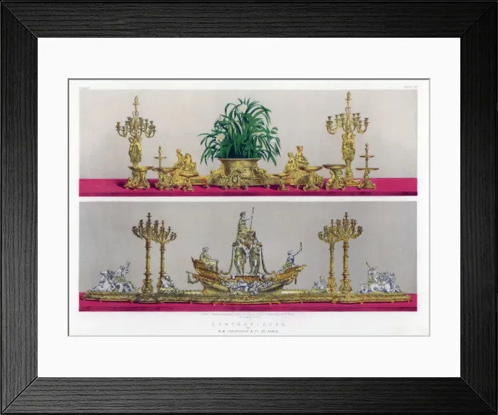 Framed Print : Centrepieces, 19th century. Artist: John Burley Waring Framed Print : Centrepieces, 19th century. Artist: John Burley Waring