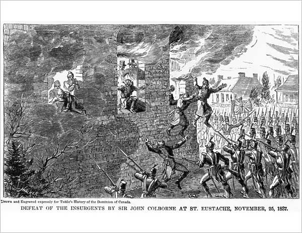 Defeat of the Insurgents by Sir John Colborne at St Eustache, 25 November 1837, (1877)