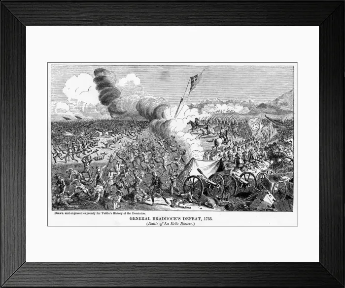 Framed Print : General Braddocks Defeat, 1755, (1877) Framed Print : General Braddocks Defeat, 1755, (1877)