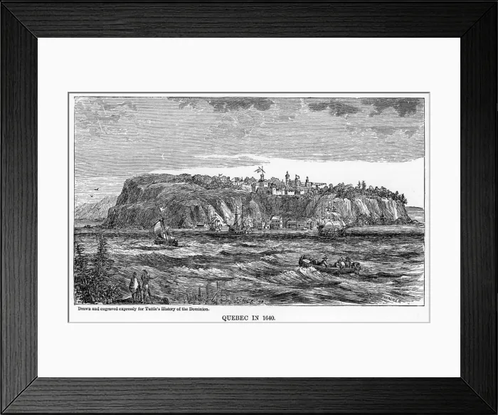 Framed Print : Quebec in 1640, (1877) Framed Print : Quebec in 1640, (1877)