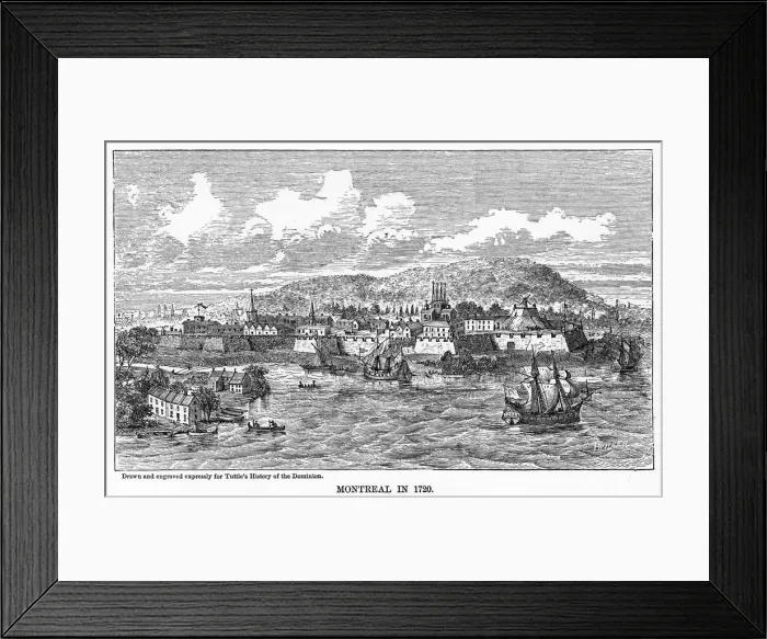 Framed Print : Montreal in 1729, (1877) Framed Print : Montreal in 1729, (1877)