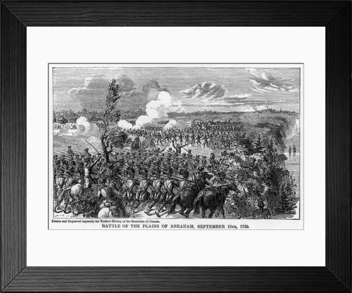 Framed Print : Battle of the Plains of Abraham, September 13th, 1759, (1877)