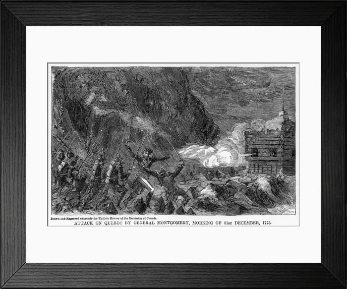 Framed Print : Attack on Quebec by General Montgomery, Morning of 31st December, 1755, (1877) Framed Print : Attack on Quebec by General Montgomery, Morning of 31st December, 1755, (1877)