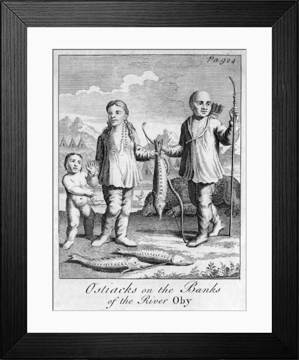 Framed Print : Ostiacks on the Banks of the River Oby, c 1700 Framed Print : Ostiacks on the Banks of the River Oby, c 1700