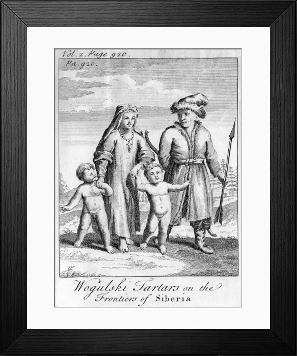 Framed Print : Wogulski Tartars on the Frontiers of Siberia, c1740 Framed Print : Wogulski Tartars on the Frontiers of Siberia, c1740