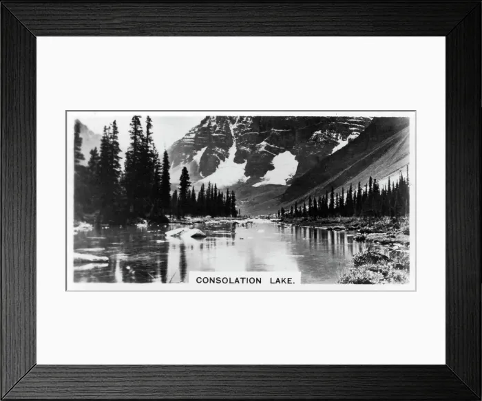 Framed Print : Consolation Lake, Alberta, Canada, c1920s Framed Print : Consolation Lake, Alberta, Canada, c1920s