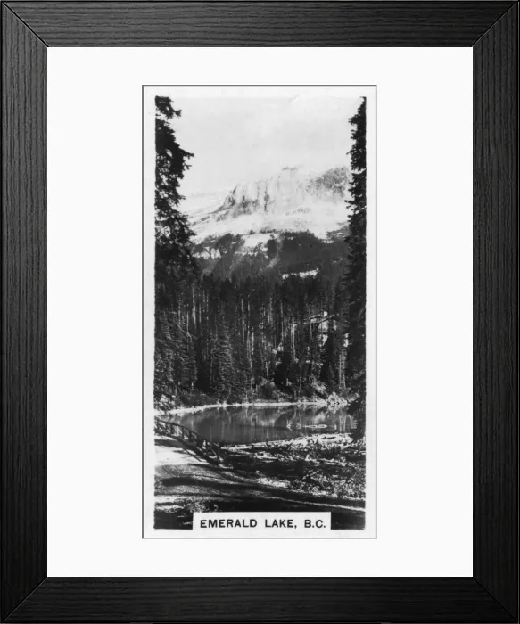 Framed Print : Emerald Lake near Field, British Columbia, Canada, c1920s Framed Print : Emerald Lake near Field, British Columbia, Canada, c1920s