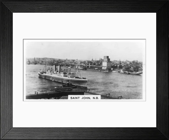 Framed Print : Saint John Harbour, New Brunswick, Canada, c1920s