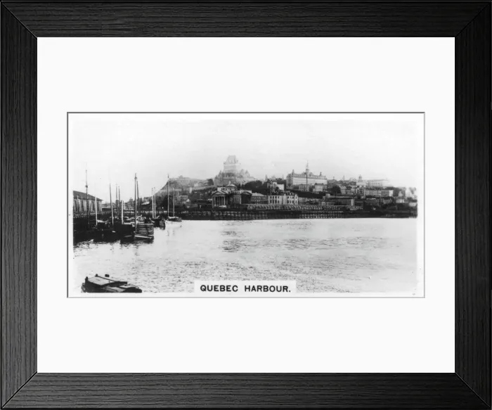 Framed Print : Quebec Harbour, Canada, c1920s Framed Print : Quebec Harbour, Canada, c1920s