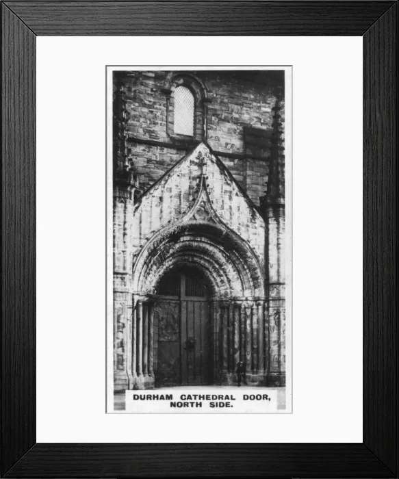 Framed Print : Durham Cathedral door, north side, c1920s Framed Print : Durham Cathedral door, north side, c1920s