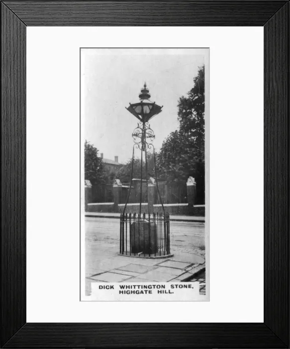 Framed Print : Dick Whittington Stone, Highgate Hill, London, c1920s Framed Print : Dick Whittington Stone, Highgate Hill, London, c1920s