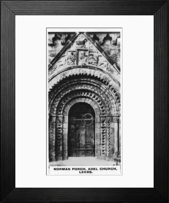 Framed Print : Norman Porch, Adel Church, Leeds, c1920s Framed Print : Norman Porch, Adel Church, Leeds, c1920s