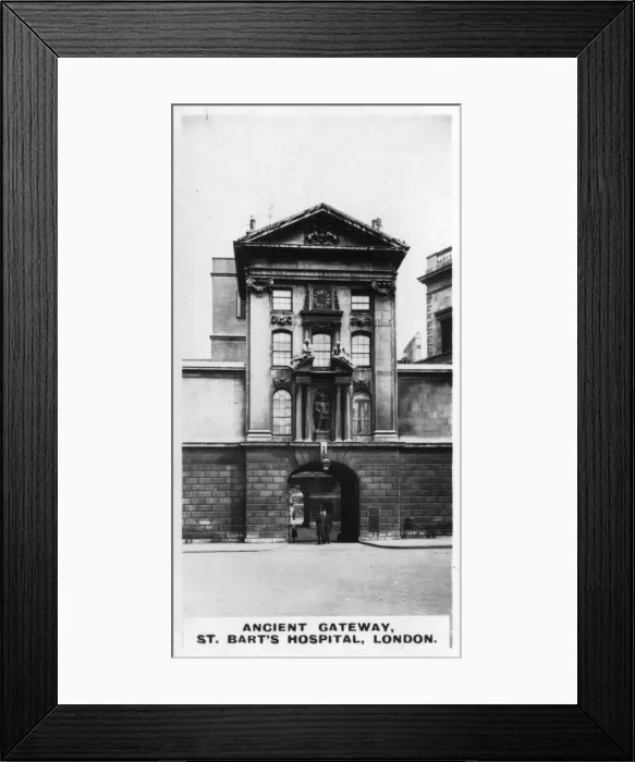 Framed Print : Ancient Gateway, St Barts Hospital, London, c1920s Framed Print : Ancient Gateway, St Barts Hospital, London, c1920s