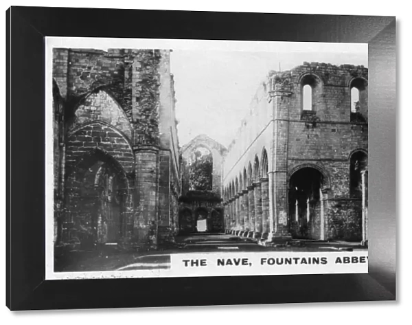The Nave, Fountains Abbey, North Yorkshire, c1920s