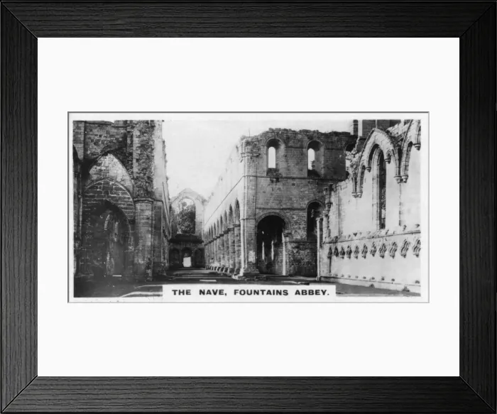 Framed Print : The Nave, Fountains Abbey, North Yorkshire, c1920s Framed Print : The Nave, Fountains Abbey, North Yorkshire, c1920s