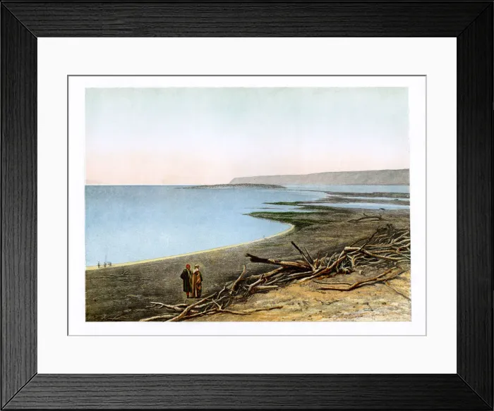 Framed Print : The Dead Sea, c1870. Artist: W Dickens Framed Print : The Dead Sea, c1870. Artist: W Dickens