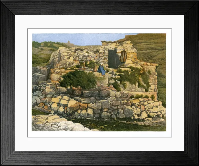 Framed Print : The Well of En-Rogel, Jerusalem, c1870. Artist: W Dickens Framed Print : The Well of En-Rogel, Jerusalem, c1870. Artist: W Dickens