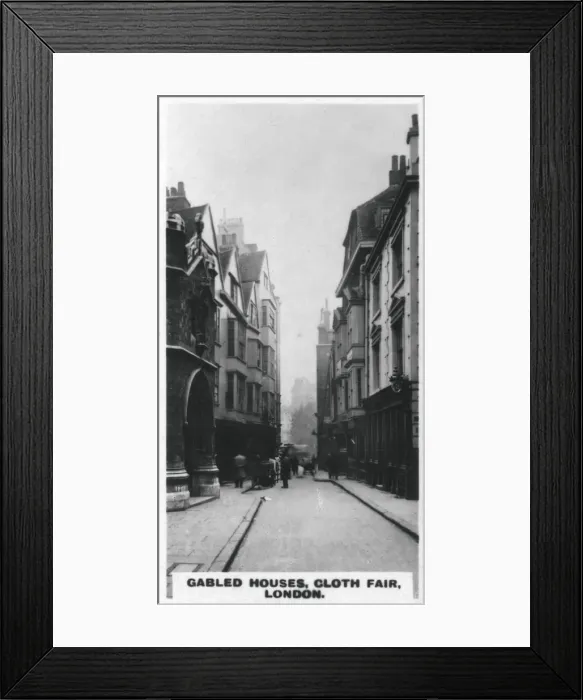 Framed Print : Gabled houses, Cloth Fair, London, c1920s Framed Print : Gabled houses, Cloth Fair, London, c1920s