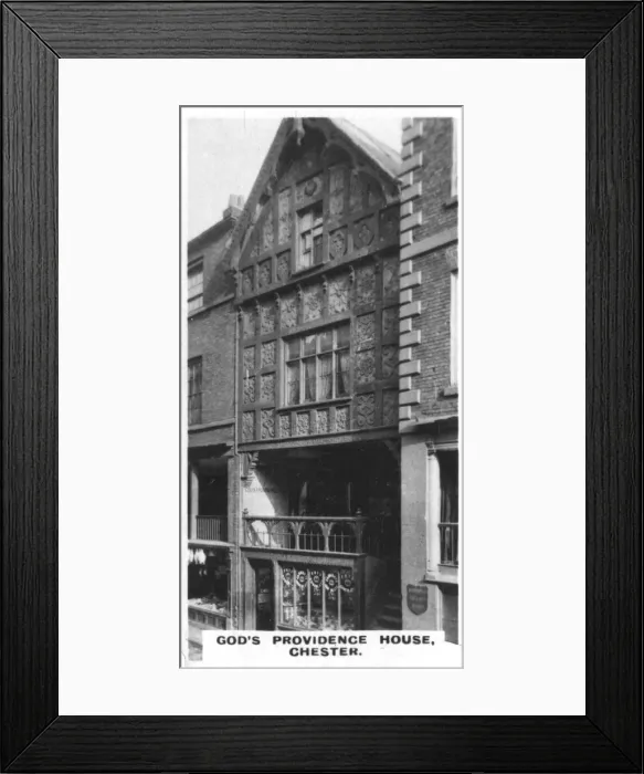 Framed Print : Gods Providence House, Chester, c1920s Framed Print : Gods Providence House, Chester, c1920s