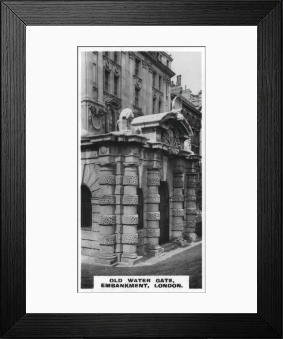 Framed Print : Old Water Gate, Embankment, London, c1920s Framed Print : Old Water Gate, Embankment, London, c1920s