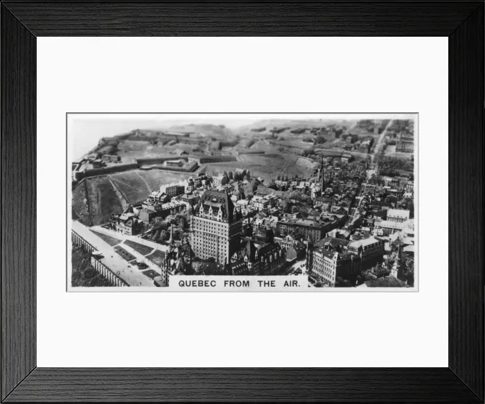 Framed Print : Quebec from the air, Canada, c1920s Framed Print : Quebec from the air, Canada, c1920s