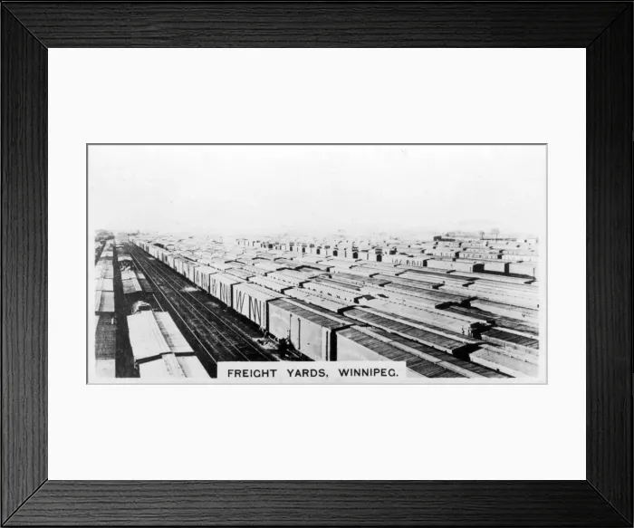 Framed Print : Freight yards, Winnipeg, Manitoba, Canada, c1920s Framed Print : Freight yards, Winnipeg, Manitoba, Canada, c1920s