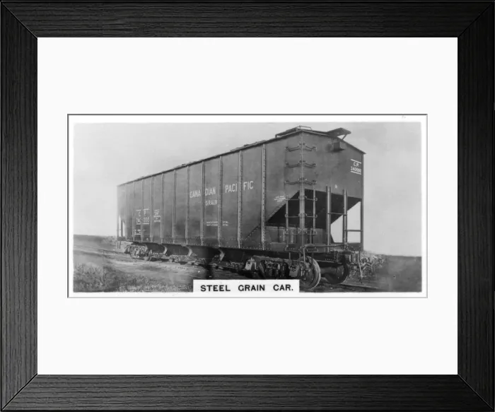 Framed Print : Steel grain car, Canada, c1920s Framed Print : Steel grain car, Canada, c1920s