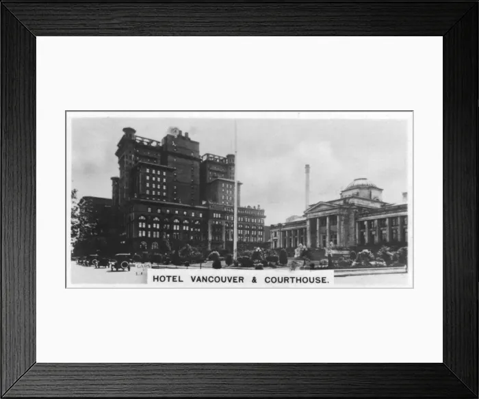 Framed Print : Hotel Vancouver and Courthouse, Canada, c1920s Framed Print : Hotel Vancouver and Courthouse, Canada, c1920s