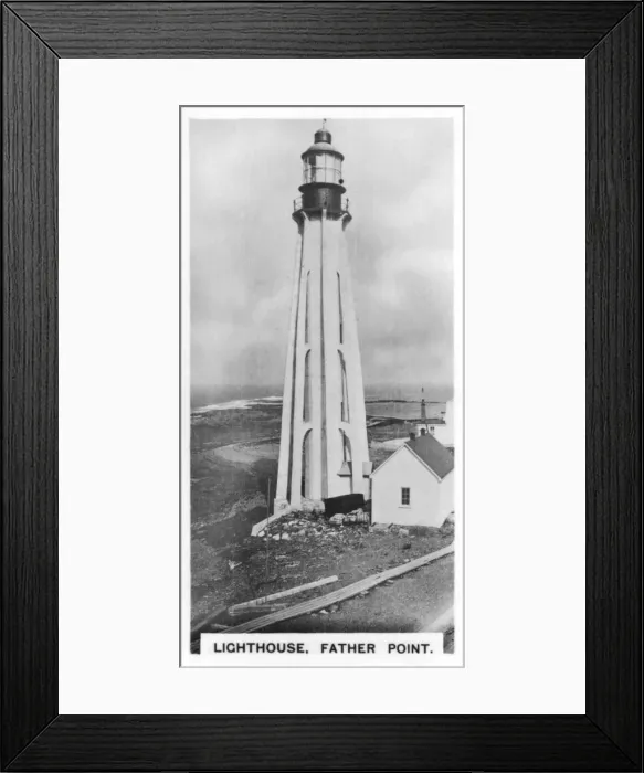 Framed Print : Lighthouse, Father Point, Quebec, Canada, c1920s Framed Print : Lighthouse, Father Point, Quebec, Canada, c1920s