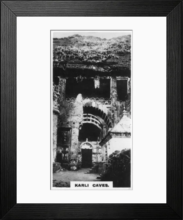Framed Print : Karli Caves, India, c1925 Framed Print : Karli Caves, India, c1925