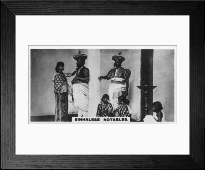 Framed Print : Sinhalese notables, Ceylon, c1925 Framed Print : Sinhalese notables, Ceylon, c1925