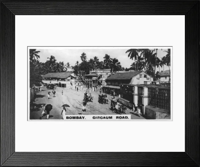 Framed Print : Girgaum Road, Bombay, India, c1925 Framed Print : Girgaum Road, Bombay, India, c1925