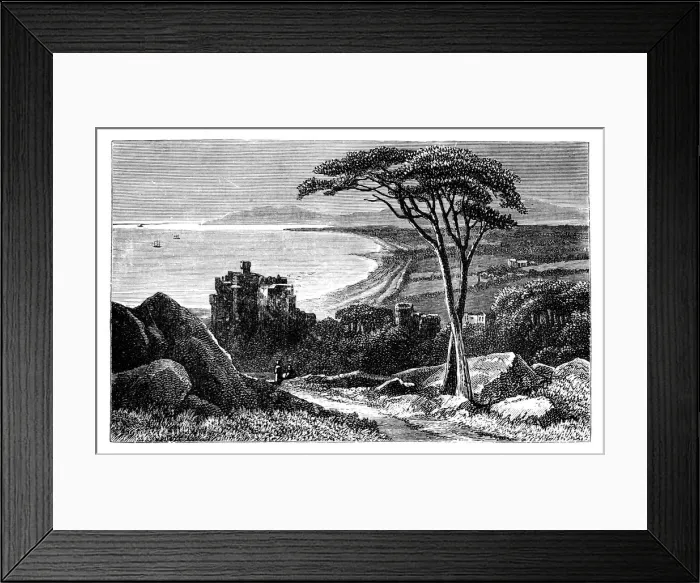 Framed Print : Victoria Castle, with Killiney-Bray Head in the distance, Ireland, c1888 Framed Print : Victoria Castle, with Killiney-Bray Head in the distance, Ireland, c1888