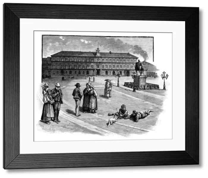 Framed Print : The Royal Palace, Naples, Italy, c1888 Framed Print : The Royal Palace, Naples, Italy, c1888