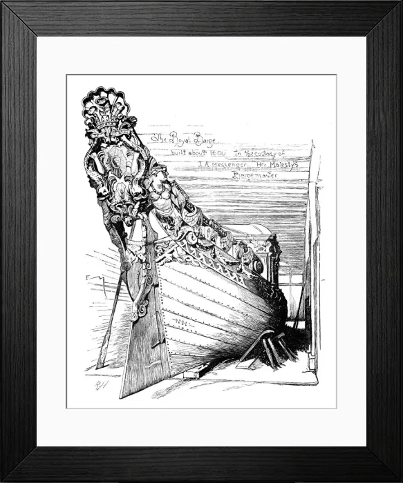 Framed Print : The Royal Barge, c1888 Framed Print : The Royal Barge, c1888